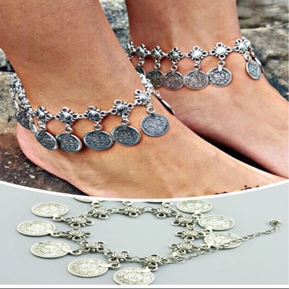 1 vintage coin anklet