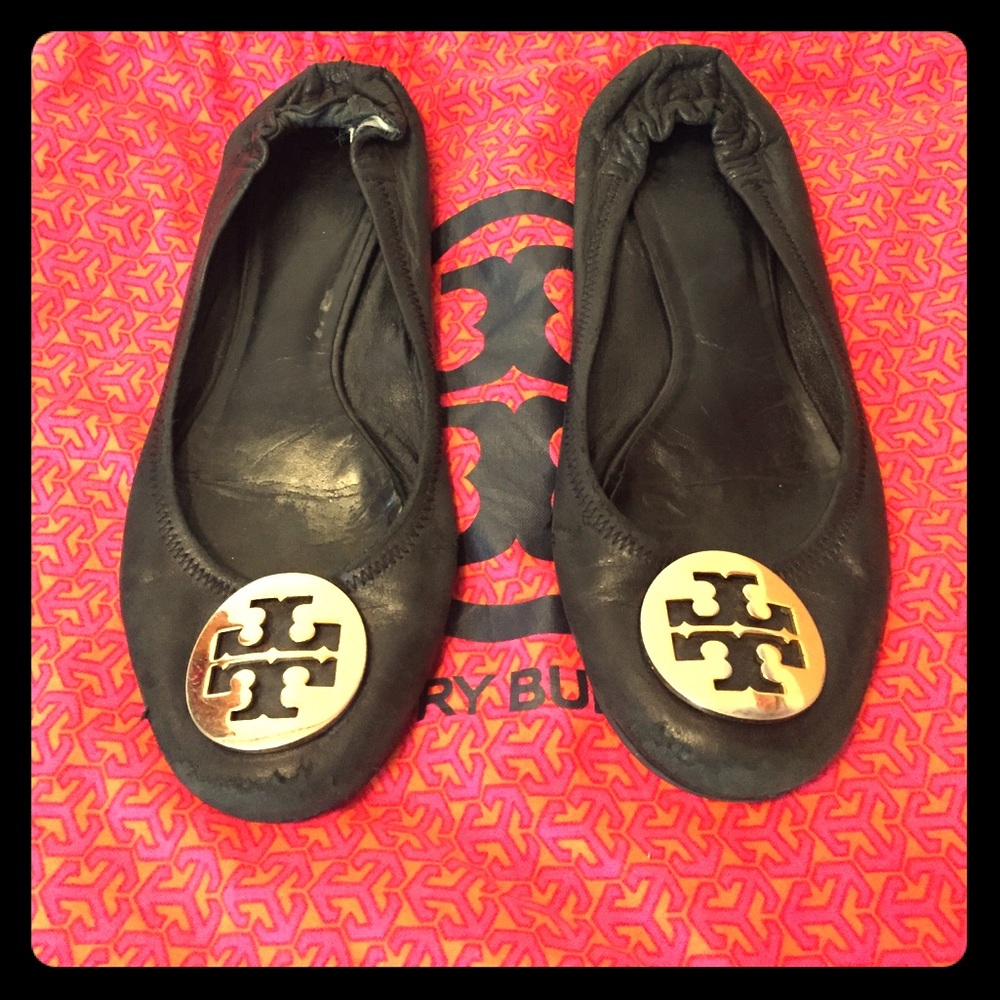 Tory Burch Black Reva Flat