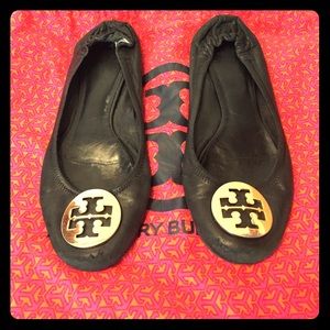 Tory Burch Black Reva Flat