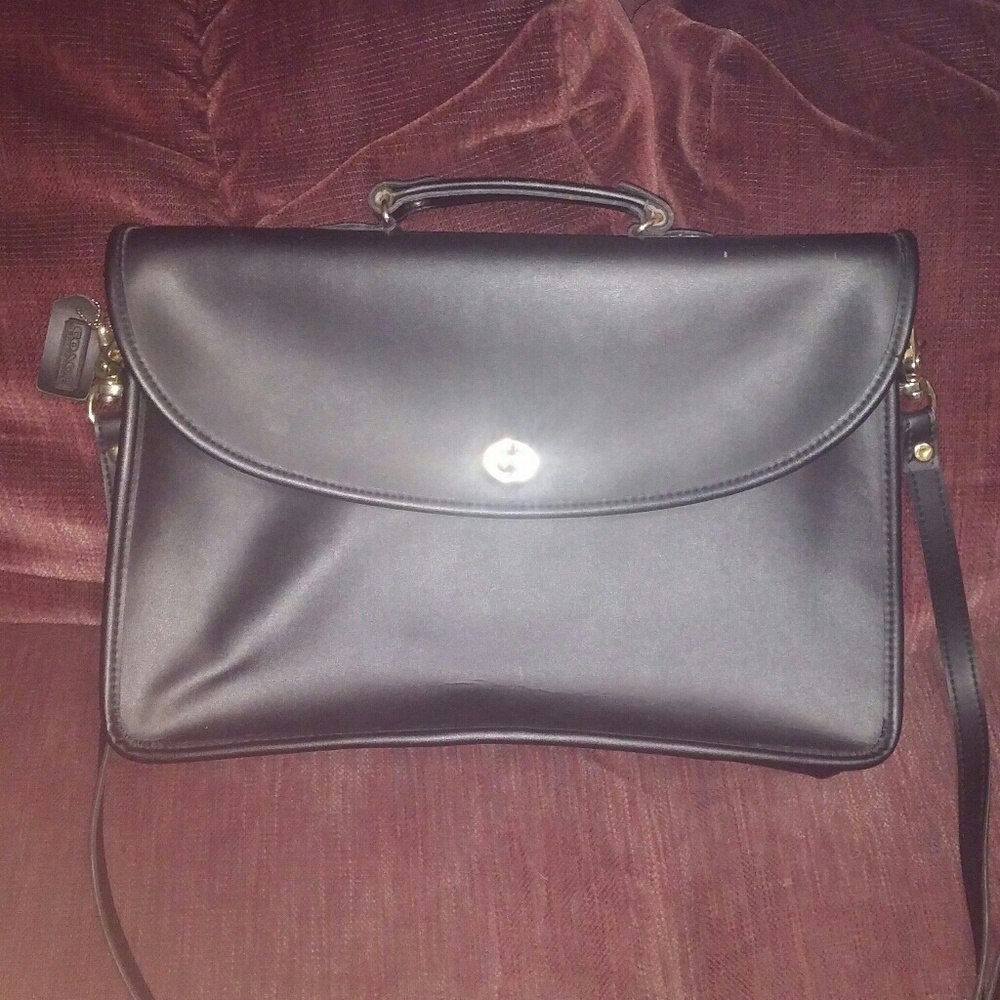 Vintage Coach leather breifcase Black