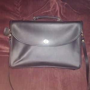 Vintage Coach leather breifcase Black