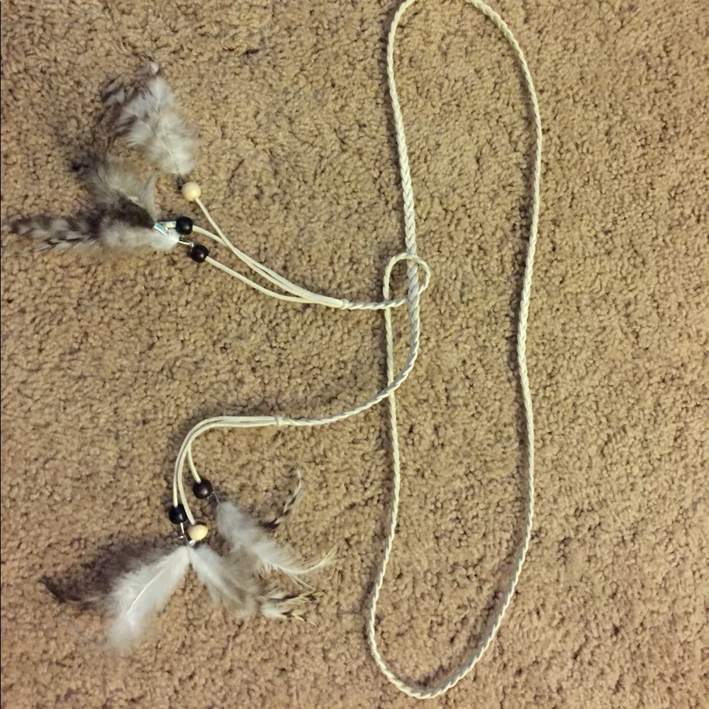 Boho-Chic Feather belt or wrap
