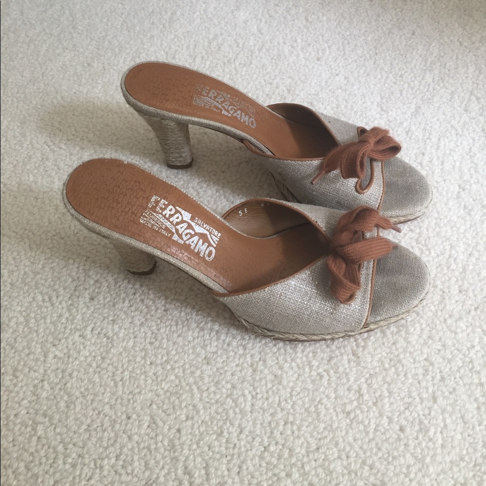 Authentic Ferragamo Slide Heels