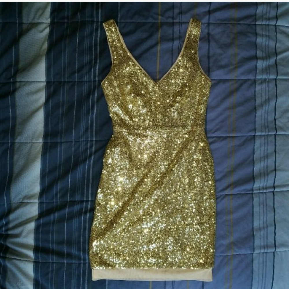 Sparkly Gold Dress Size 4