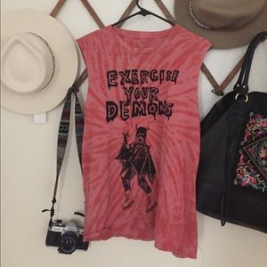 Tie dye tank top tee