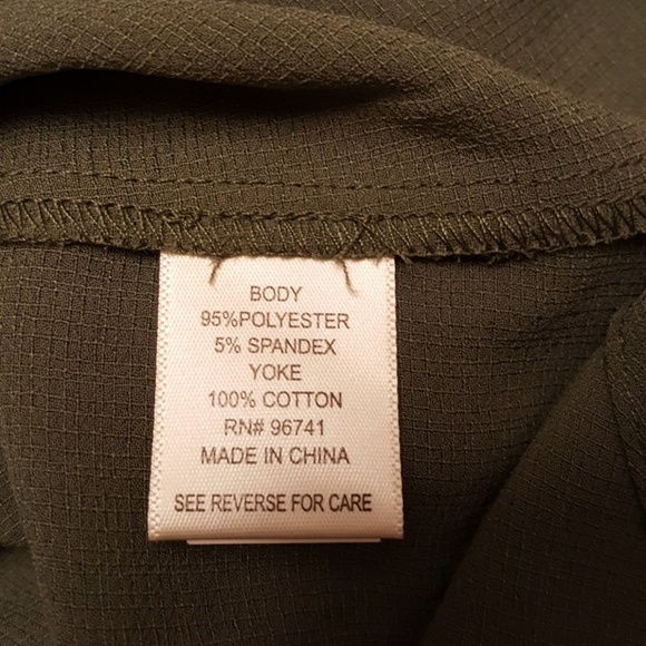 Last one Army Green Knit Scallop Lace Blouse - Picture 6 of 7