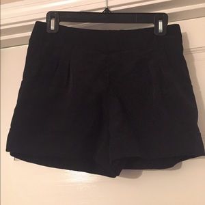 Black silk shorts