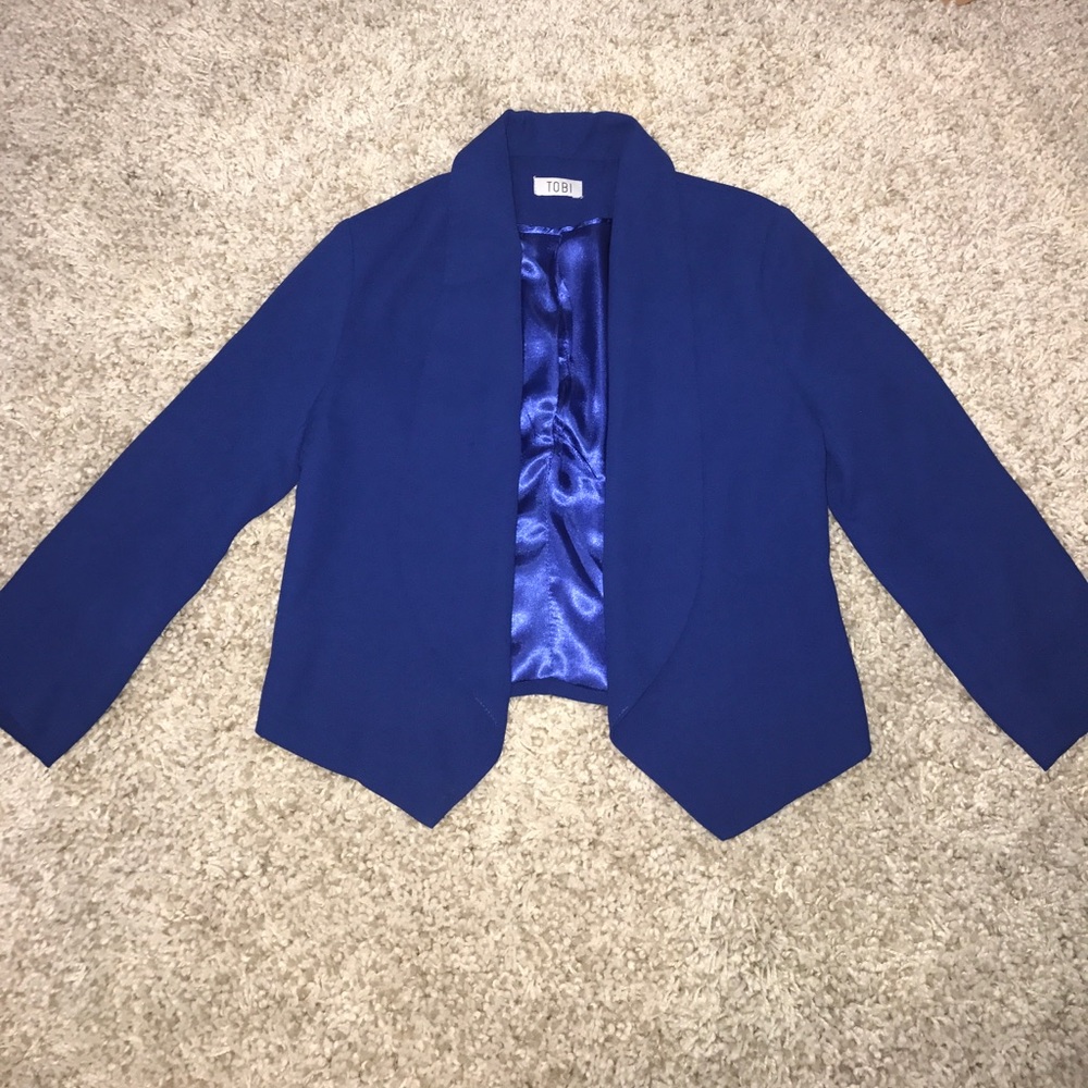 Tobi Royal Blue Cropped Blazer