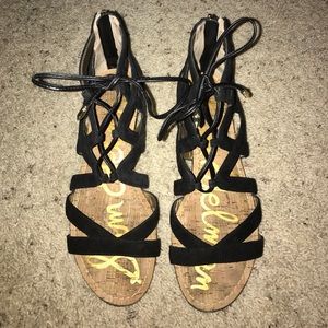 *PRICE DROP* Sam Edelman Black Lace Up Sandals