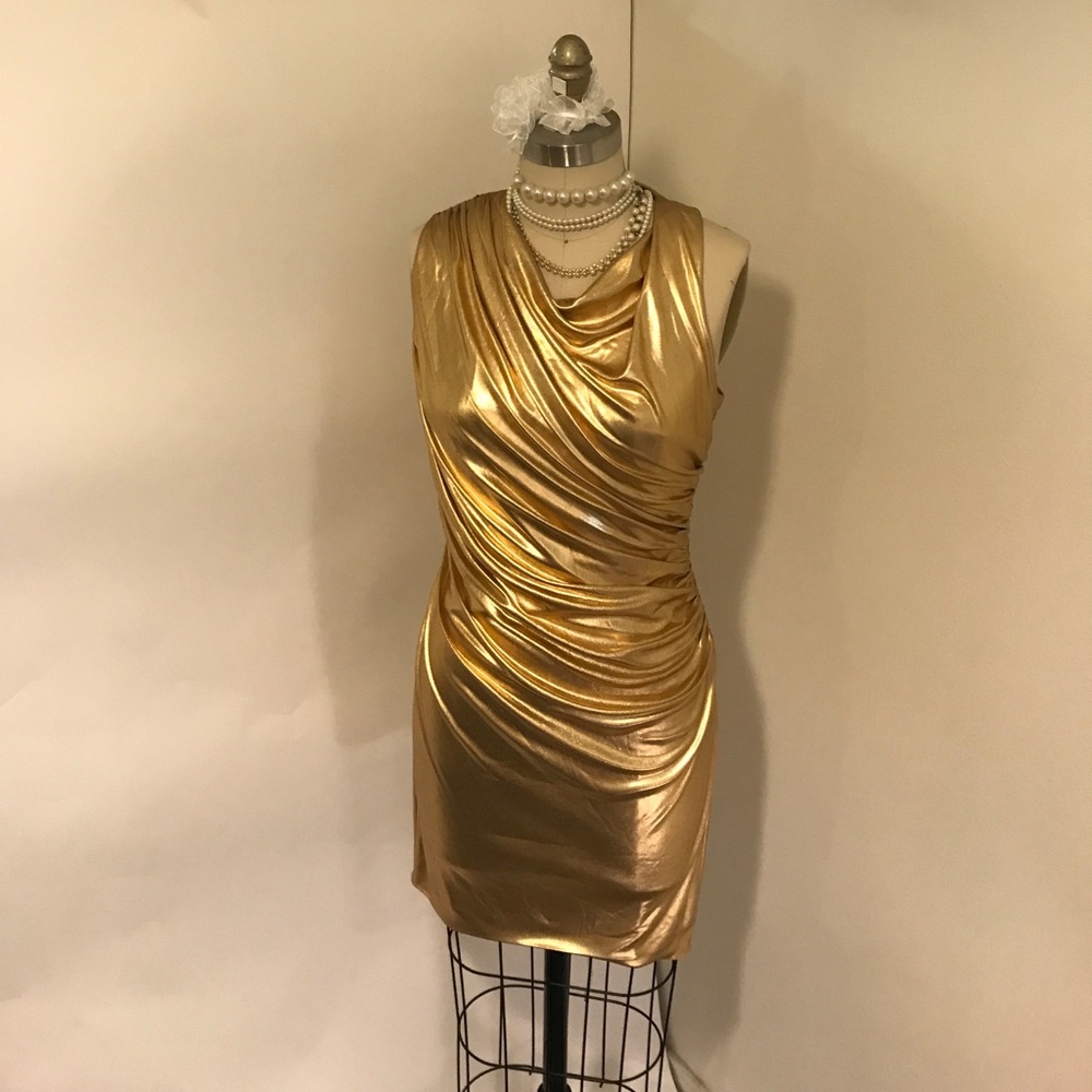 Pre-owned Rodriguez liquid gold dress