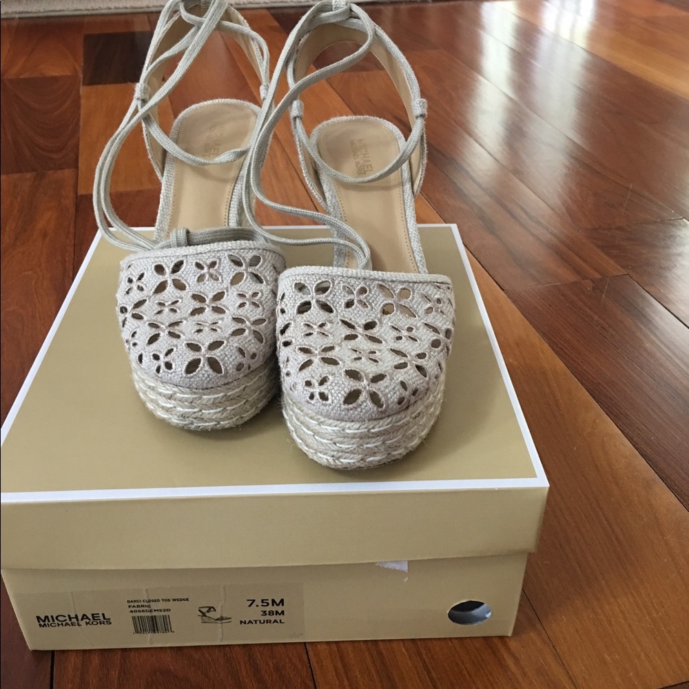 Michael Kors closed toe platform wedge.  Size 7.5
