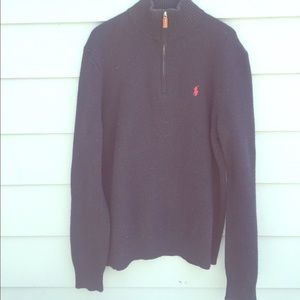 Men's Dark Blue Ralph Lauren Lambs Wool Sweater