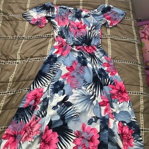 Floral print maxi dress