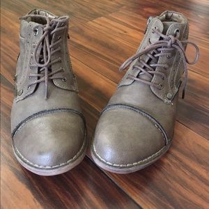 Fergalicious by Fergie low-rise combat booties