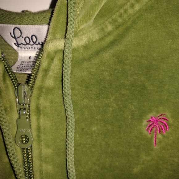 Lily Pulitzer Lime Green Hooded Sweatshirt Size S - Picture 2 of 3