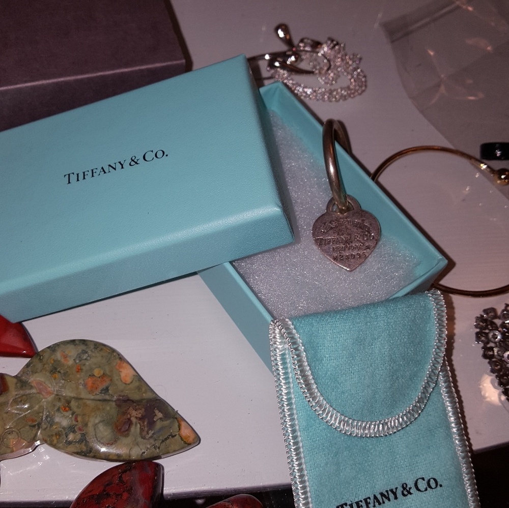 Authentic Tiffany 925 Heart Keyring