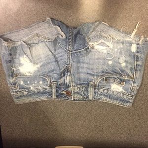 American Eagle size 0 medium wash shorts