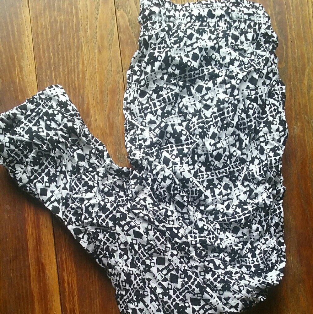 Black and white Graffiti joggers
