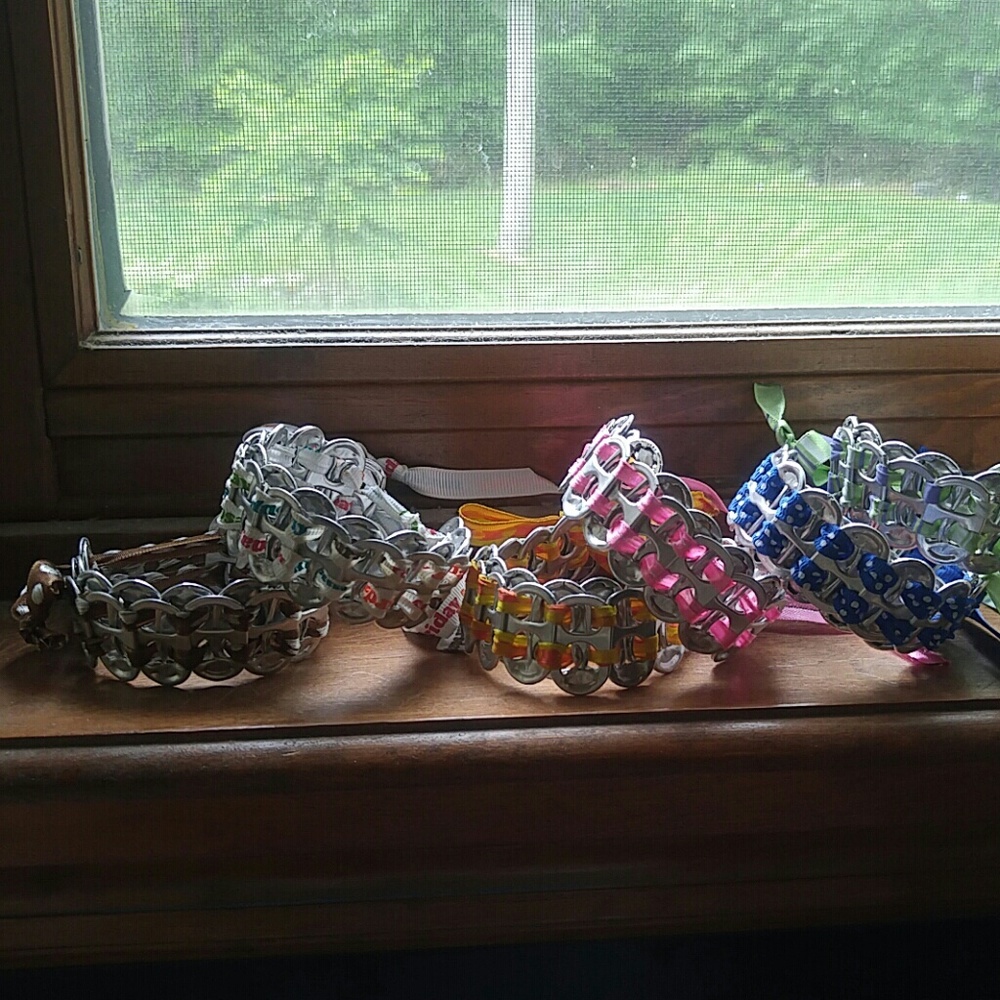 Handmade can-tab bracelets