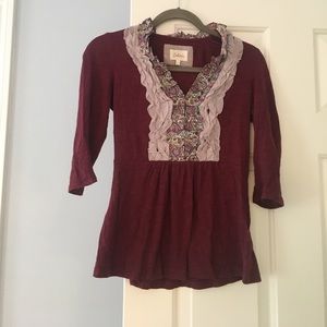 Decorative comfy long sleeve top!