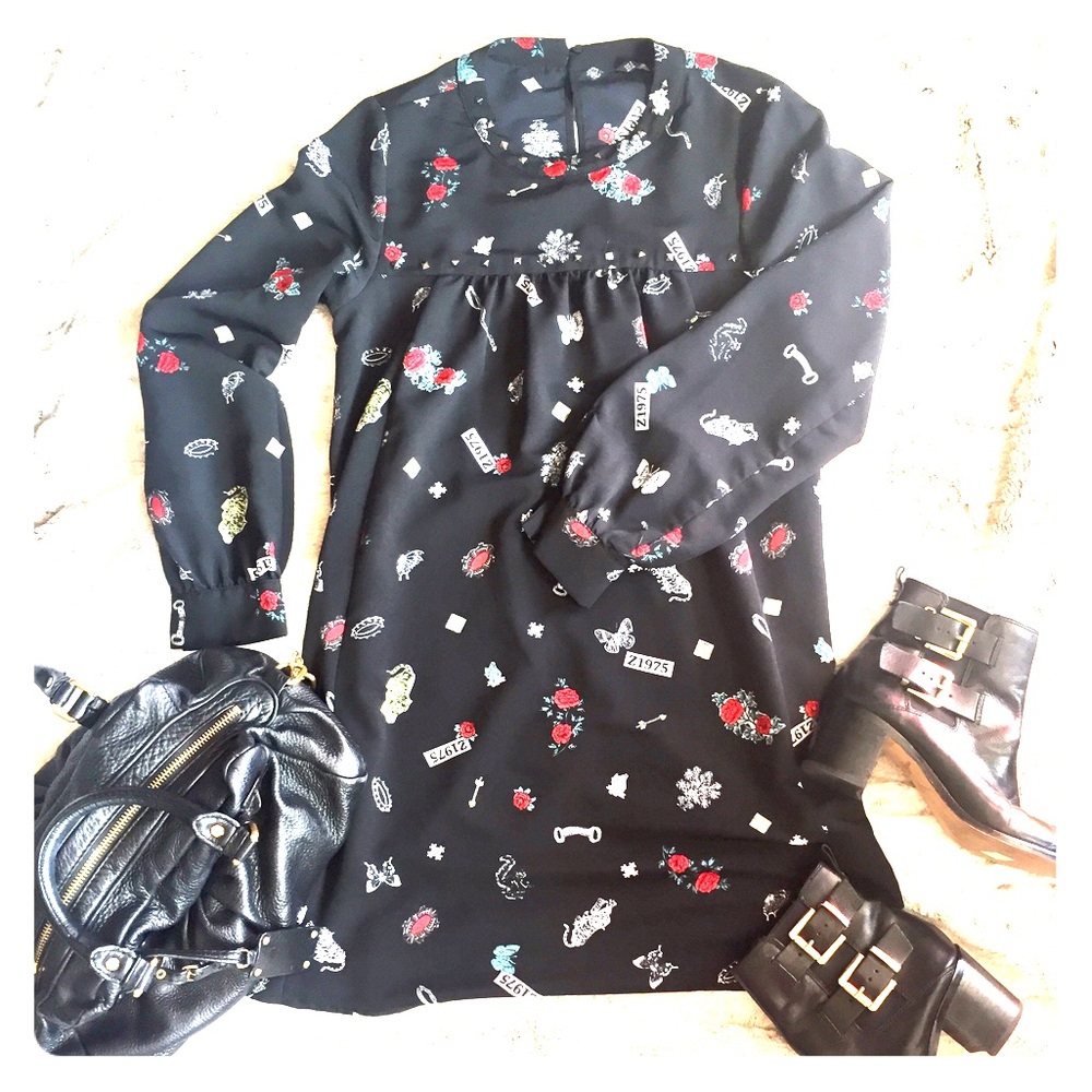 Zara shift dress with stud detail