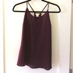 J.Crew silk cami-blouse with lace detail