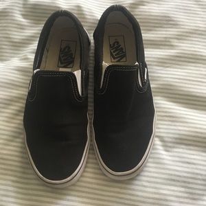 VANS black slip-ons
