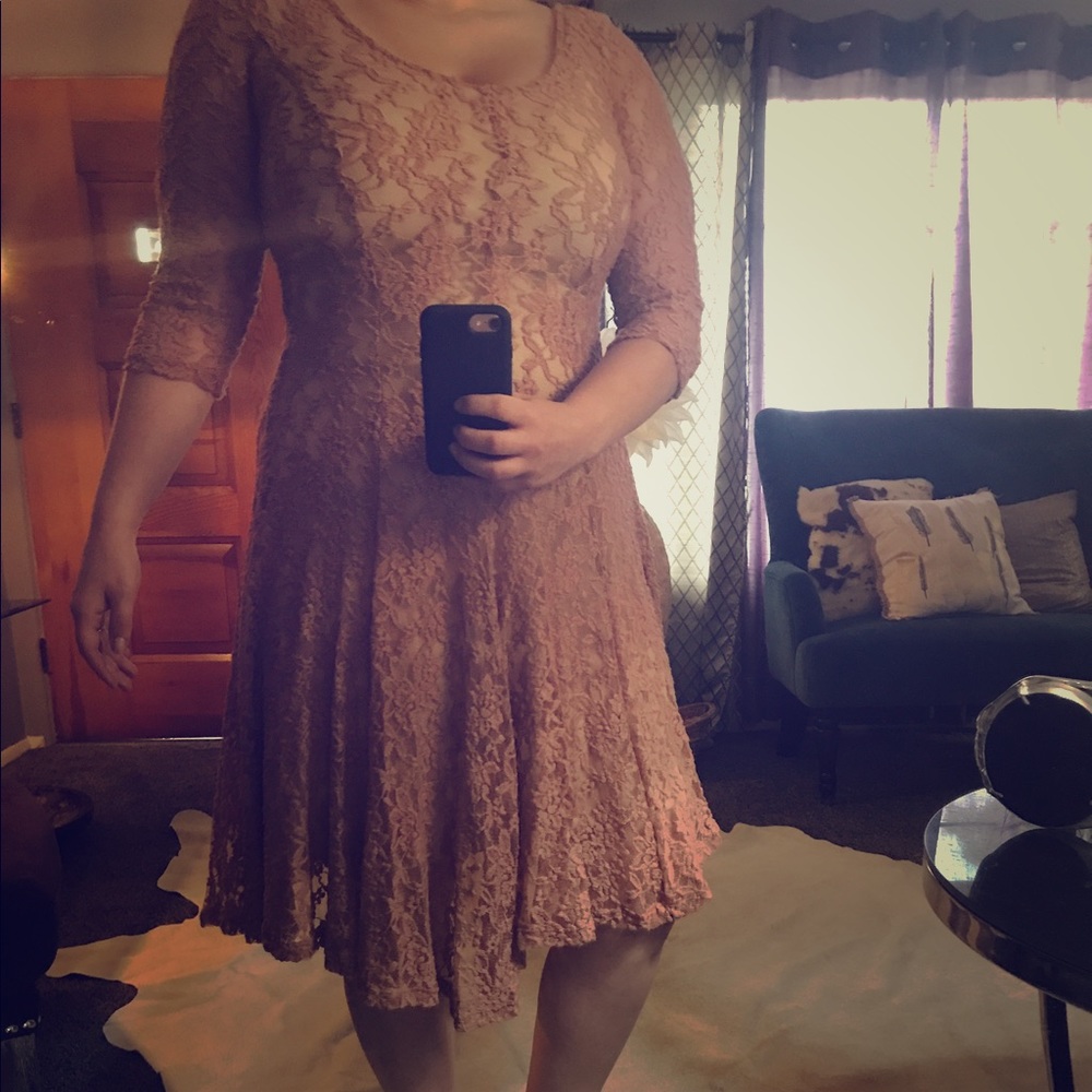 Lacey nude dress