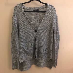Grey knit cardigan
