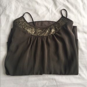 NWOT Cross-back chiffon tank