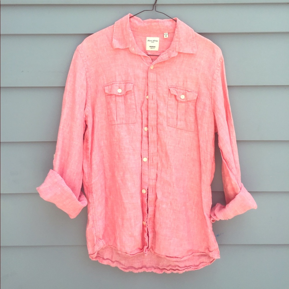 Men's Salmon Baird McNutt Linen Murano shirt