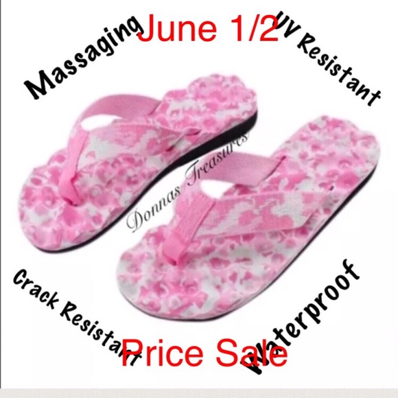 Shoes - ☀️Last One! Pink Camo Flip Flops
