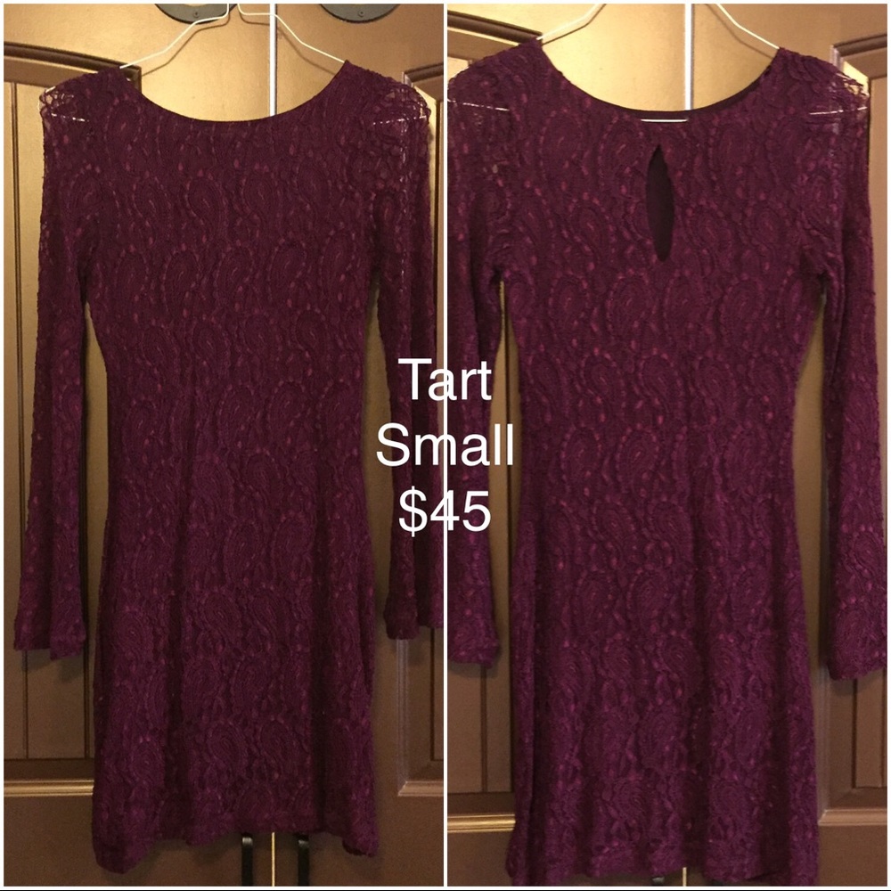 Deep purple lace dress
