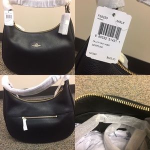 NEVER USED! Black Coach Purse with Gold Detailing!