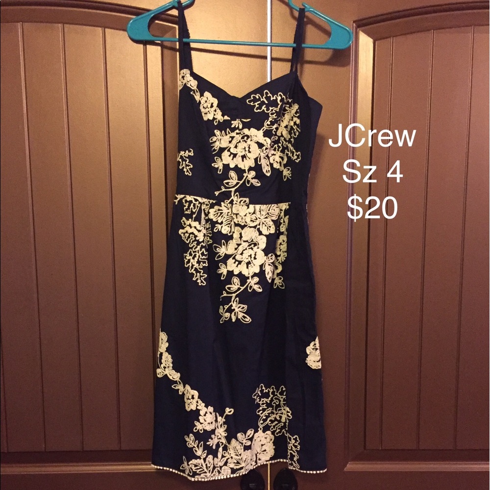 J Crew embroidered dress