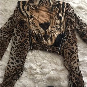 Lion print jacket