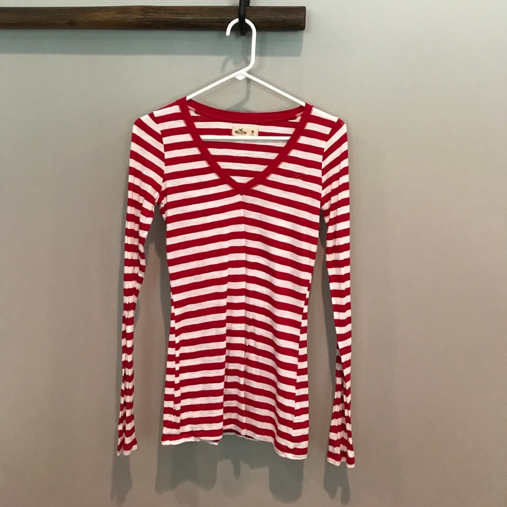 Red Striped Hollister Shirt