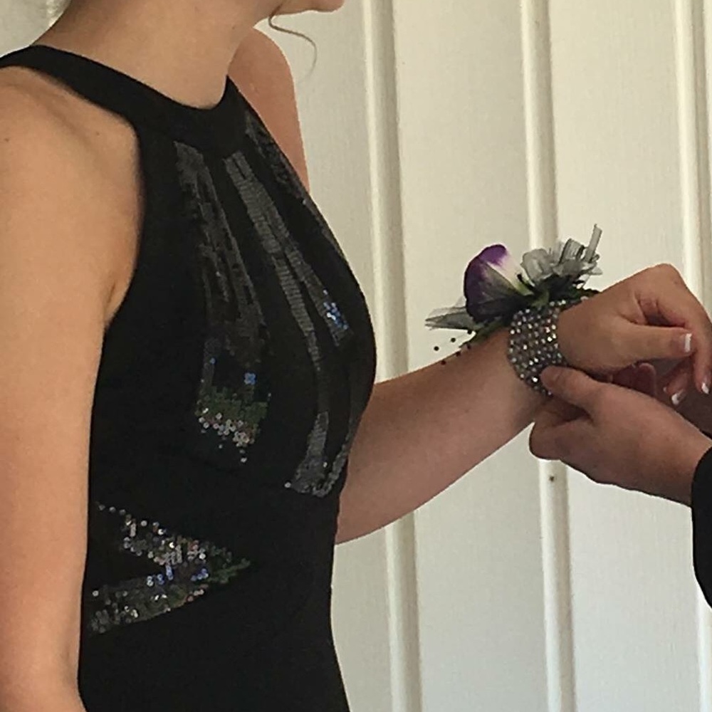 Black long prom dress