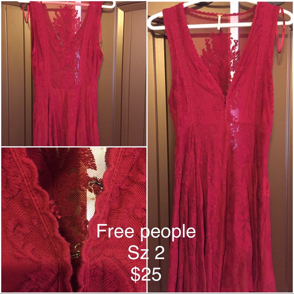 Red free people dress