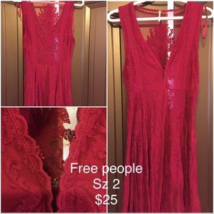 Red free people dress