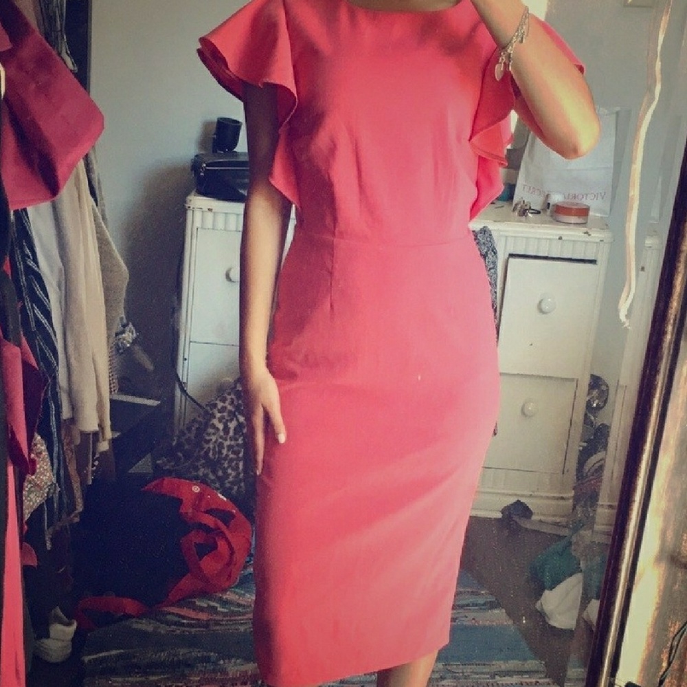 ASOS pink midi dress
