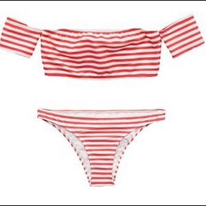 NWT Peach Striped Bikini 🍑