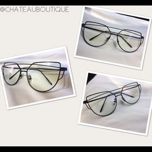 New Clear black metal frame glasses 👓