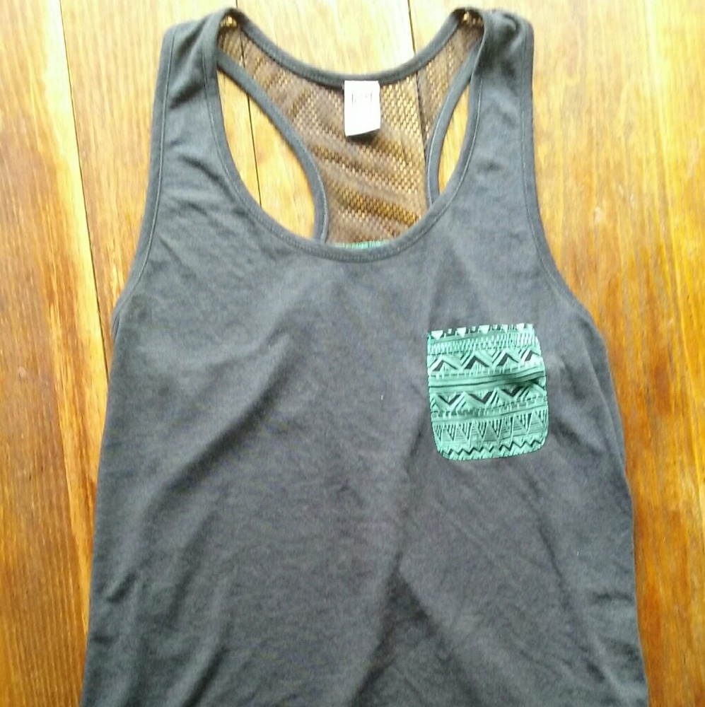 Green aztec tank top