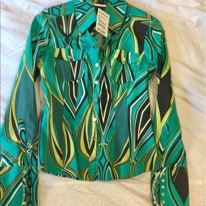New teal shirt from Bebe size small