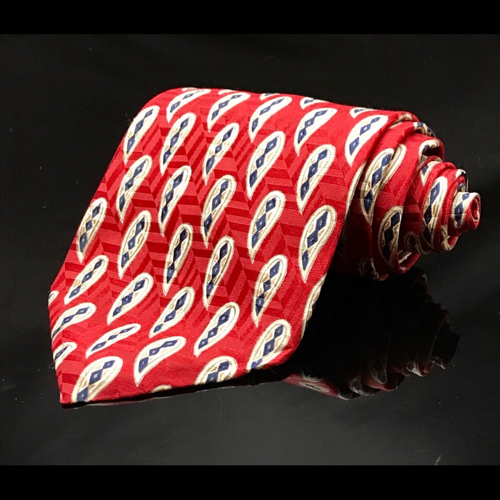 Men's EAGLES RED White Blue Silk Tie Necktie