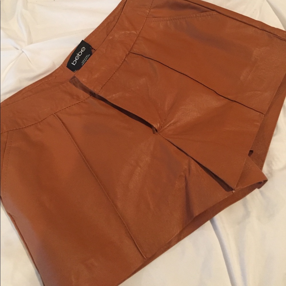 Bebe faux leather shorts