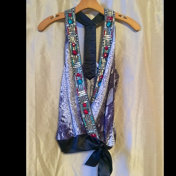 NWOT BEBE beaded tank - XS - perfect condition - Picture 1 of 5