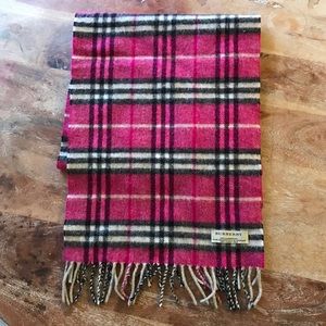 Pink Authentic Burberry Scarf - 100% Lambswool