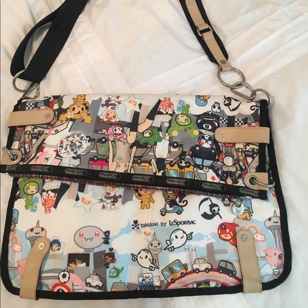 Tokidoki for leSportsac nylon messenger bag